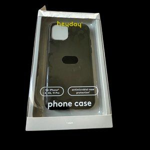 Phone Case for iPhone X Xs 11 Pro  Black Leopard Print Antimicrobial Protection